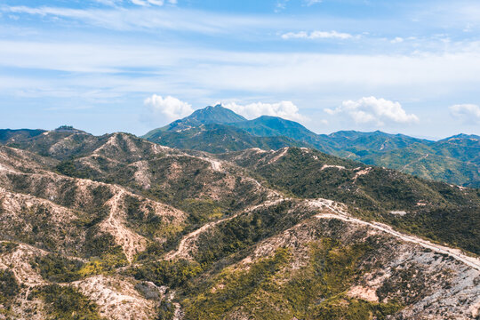 Aerial View of the Mountain in Por Lo Shan, Hong Kong, China