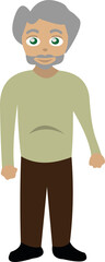 Vector illustration of an old man