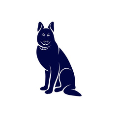 Sniffer Dog Logo Design Vector. Silhouette of Sniffer Dog. Vector illustration