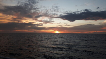 sunset over the sea