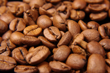 Abstract macro coffee beans texture