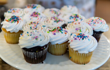 Cupcakes on a plate