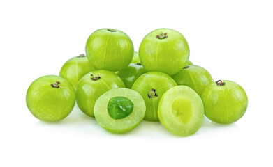 Indian gooseberry isolated on white background