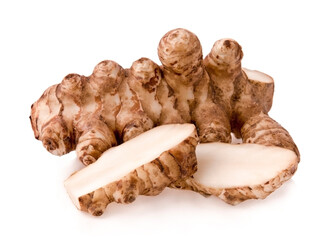 Jerusalem artichoke isolated on a white background