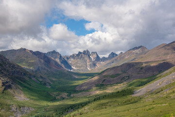 Spectacular Tombstone Territorial Park located in Northern Canada, Yukon Territory during the summertime.
