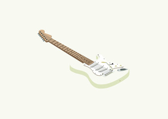 Obraz premium electric guitar isolated on white