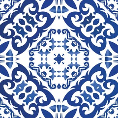 Ethnic ceramic tile in portuguese azulejo.