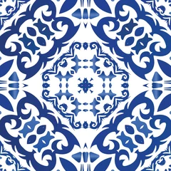 Lichtdoorlatende gordijnen Ethnic ceramic tile in portuguese azulejo. © Эдуард Ку знецов