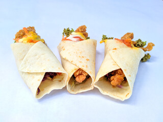 fried chicken cheese wrapped in a sandwich