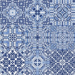 Portuguese ornamental azulejo ceramic.