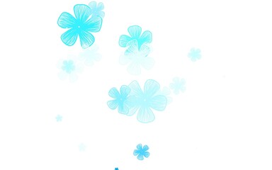 Light Green vector abstract design with flowers.
