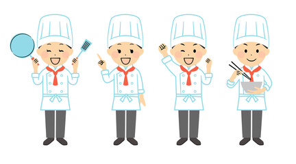 illustration of cooking and kids