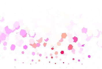 Light Pink, Yellow vector backdrop with memphis shapes.