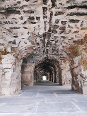 old stone arch in the old castle