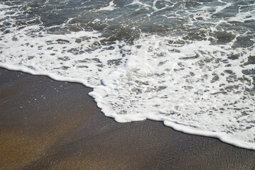 海　浜　波打ち際　素材