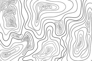 Topographic map and landscape terrain texture grid. Abstract white topography vector background