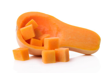 Butternut  healthy fresh vegetable from nature isolated on a white background.