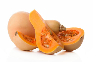Butternut  healthy fresh vegetable from nature isolated on a white background.