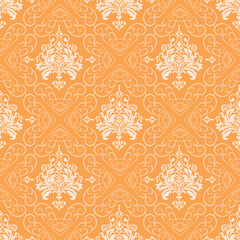 Vintage background pattern. Decorative wallpaper texture. Damask seamless patterns. Perfect for fabrics, covers, patterns, posters, interior designs or wallpapers. Vector background image