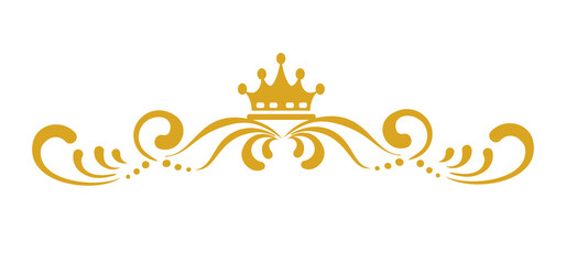 calligraphic design element: ornament, border, frame, scroll for graphic design, vector image © PETR BABKIN