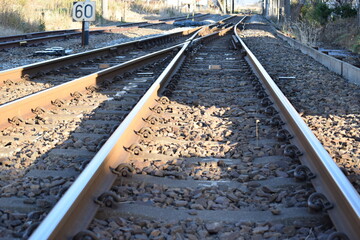 鉄道線路の分岐ポイント