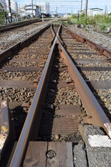 鉄道線路の分岐ポイント