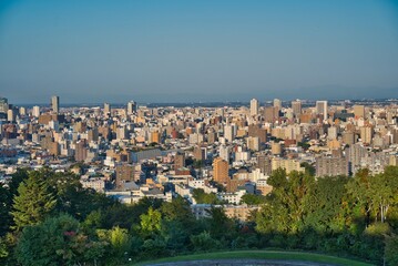 Obraz premium 上空から見た札幌