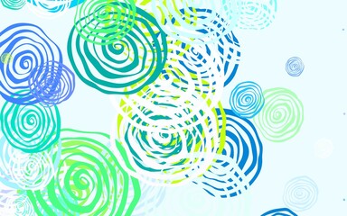 Light Multicolor vector abstract pattern with roses.