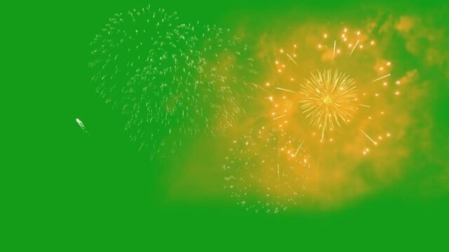Fireworks green screen motion graphics