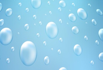 Light BLUE vector template with circles. Modern abstract illustration with colorful water drops. The pattern can be used for beautiful websites.