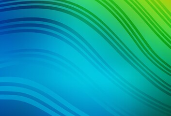 Light Blue, Green vector pattern with bent lines.