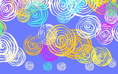 Fototapeta na wymiar Light Multicolor vector doodle pattern with roses.
