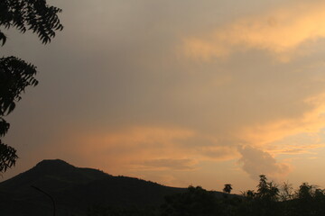 sunset in the mountains