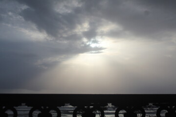 silhouette of a cyclist