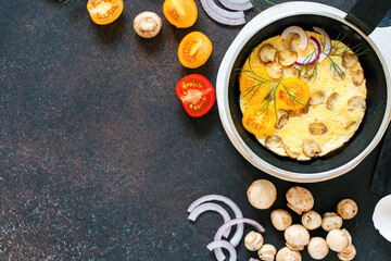Frittata with mushrooms