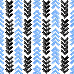 Naklejka premium Memphis seamless background. Geometric pattern in 80-90s style. Design with manual hatching. Textile. Vector illustration for web design or print.