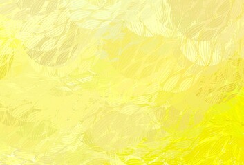 Light Yellow vector template with chaotic shapes.