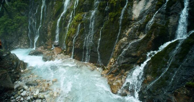 Amazing gorge called "Wimbachklamm" in Southern Bavaria, Germany