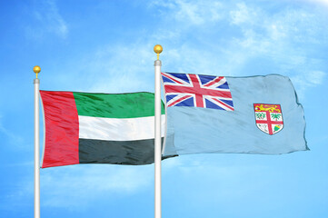 United Arab Emirates and Fiji two flags