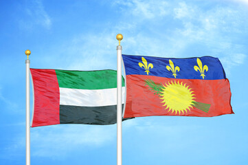 United Arab Emirates and Guadeloupe two flags