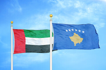 United Arab Emirates and Kosovo two flags