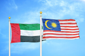 United Arab Emirates and Malaysia two flags