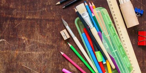 Fototapeta premium School stationery