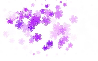 Fototapeta na wymiar Light Purple vector elegant pattern with flowers.
