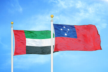 United Arab Emirates and Samoa two flags