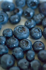Macro details of Blueberries. The fruit is famous for its taste & health benefit