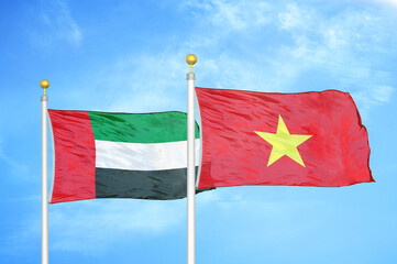 United Arab Emirates and Vietnam two flags