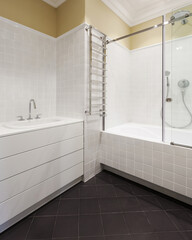 Modern house with contemporary interior design in bathroom