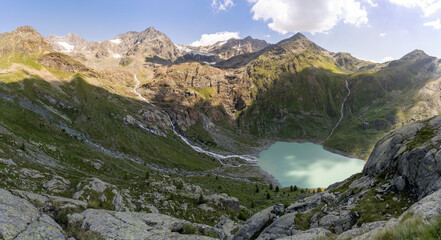 Wandern in der Lombardei Italien Sommer