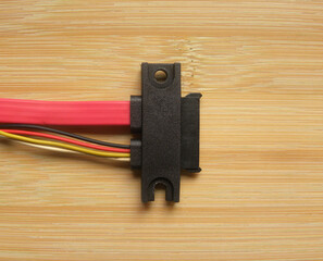 Black color internal hard drive to motherboard connector Sata cable